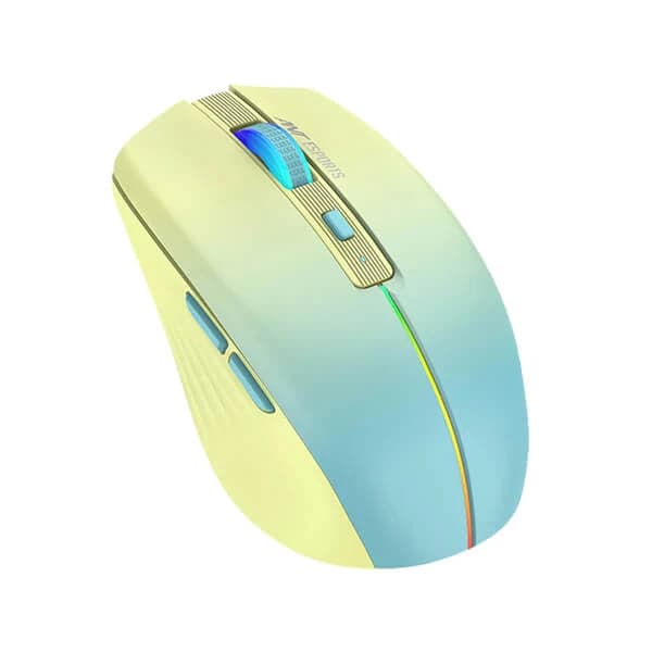ANT ESPORTS GM400W Wireless Ambidextrous RGB Gaming Mouse ( GM400W-RGB-DULL-YELLOW ) ( 3200DPI / 6 Macro Buttons ) ( Dull Yellow )