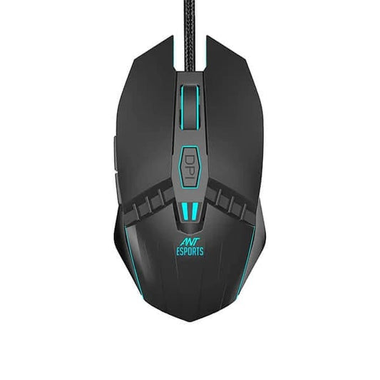 ANT ESPORTS GM50 Wired Ambidextrous Optical Gaming Mouse ( GM50 ) ( 3600DPI / 6 Macro Buttons ) ( Black )