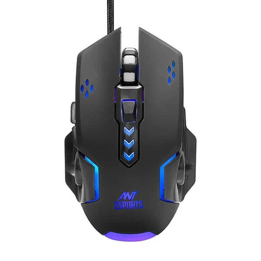 ANT ESPORTS GM70 Wired Ambidextrous Optical Gaming Mouse ( GM70 ) ( 3600DPI / 6 Macro Buttons) ( Black )