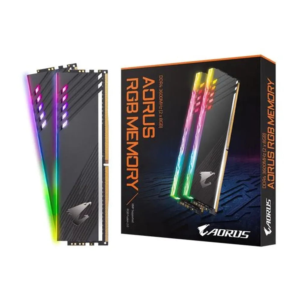 GIGABYTE Aorus RGB 16GB ( 8GB x 2 ) 3600MHz DDR4 RAM ( Black ) ( CL18 )