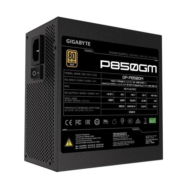 GIGABYTE GP-P850GM 850W 80+ Gold Fully Modular ATX 2.0 Power Supply