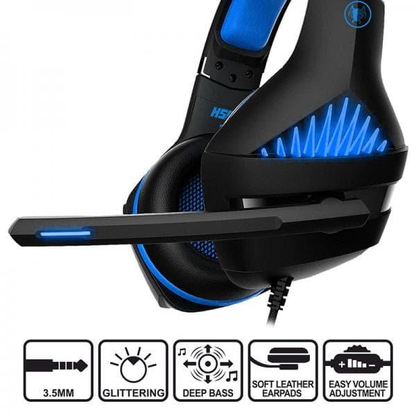 ANT ESPORTS H500 RGB 3.5mm Wired Gaming Headphone ( Black / Blue )