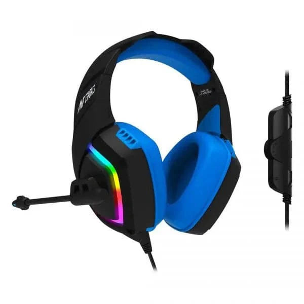 ANT ESPORTS H530 Multi-Platform Pro RGB LED Wired 3.5mm Wired Gaming Headphone ( Black / Blue ) ( PC / Playstation / Mobile / Xbox )