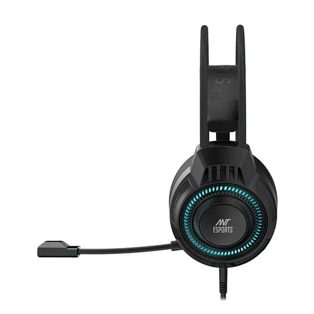 ANT ESPORTS H580 Pro RGB LED 3.5mm Wired Gaming Headphone ( Black ) ( PC / Playstation / Mobile / Xbox )