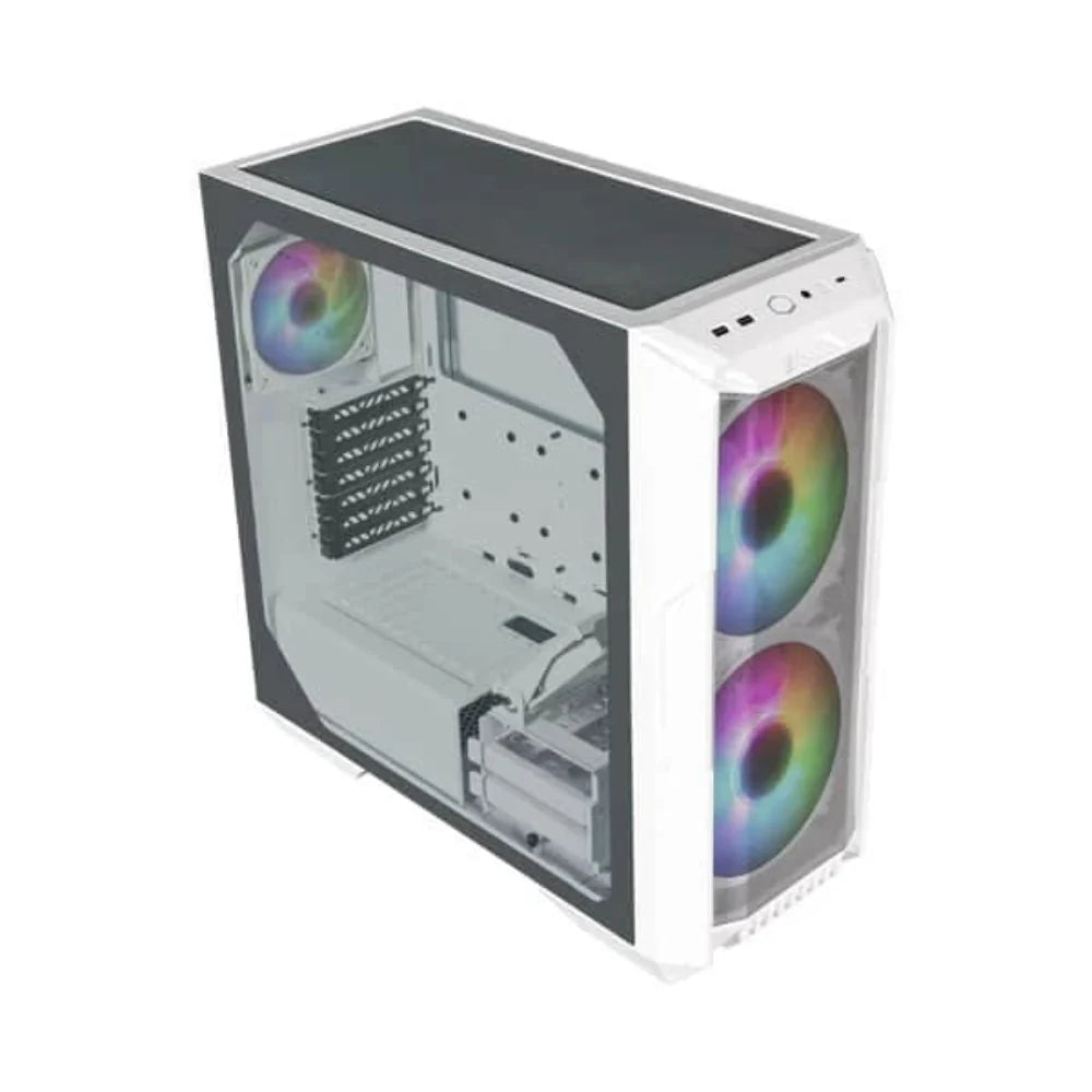 COOLER MASTER HAF 500 ARGB EATX Mid Tower Cabinet (White)