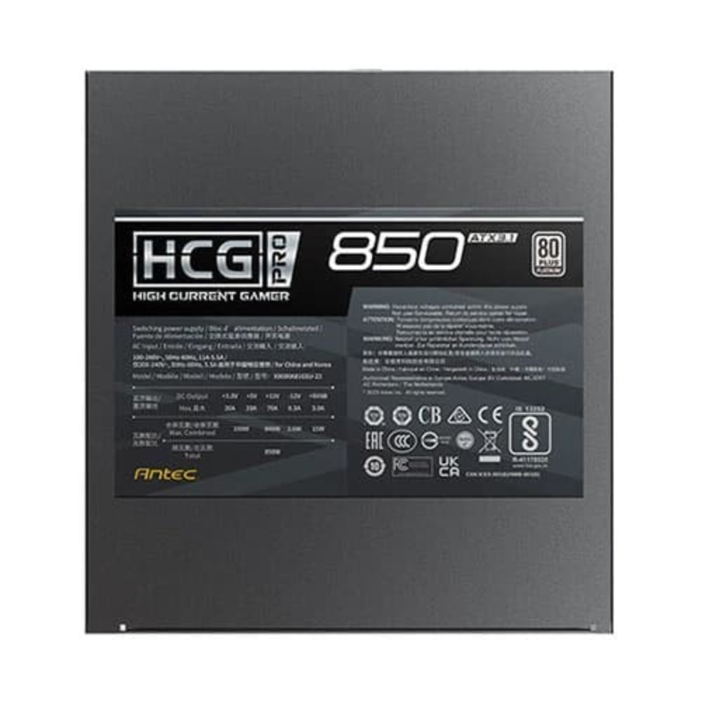 ANTEC HCG850 Pro 850W 80+ Platinum Fully Modular ATX 3.1 Power Supply