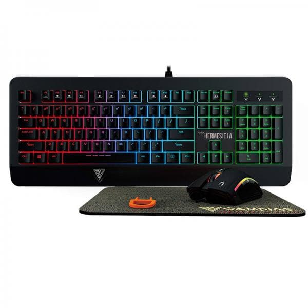 GAMDIAS Hermes E1A Full Size Mechanical Wired Gaming Keyboard ( Black ) ( Clicky Red Switch )