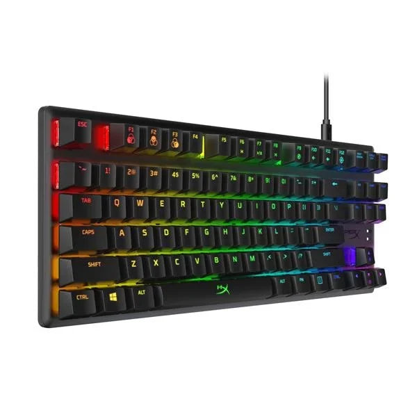 HYPERX Alloy Origins Core PBT RGB Tenkeyless Mechanical Wired Gaming Keyboard ( Black ) ( Aqua Tactile Switch )