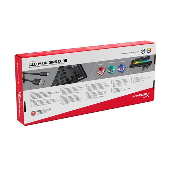 HYPERX Alloy Origins Core TKL Mechanical Wired Gaming Keyboard (Blue Switches) ( HX-KB7BLX-US )
