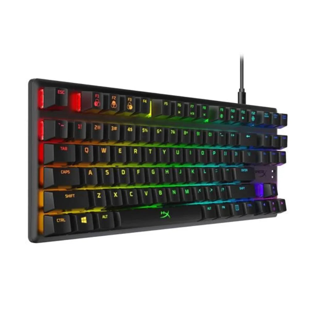 HYPERX Alloy Origins Core PBT RGB Tenkeyless Mechanical Wired Gaming Keyboard (Black) (Linear Red Switch)