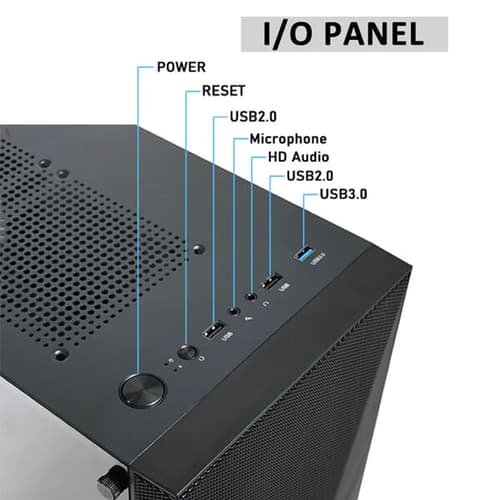ANT ESPORTS Ice-100 ATX Mid Tower Cabinet ( Black )