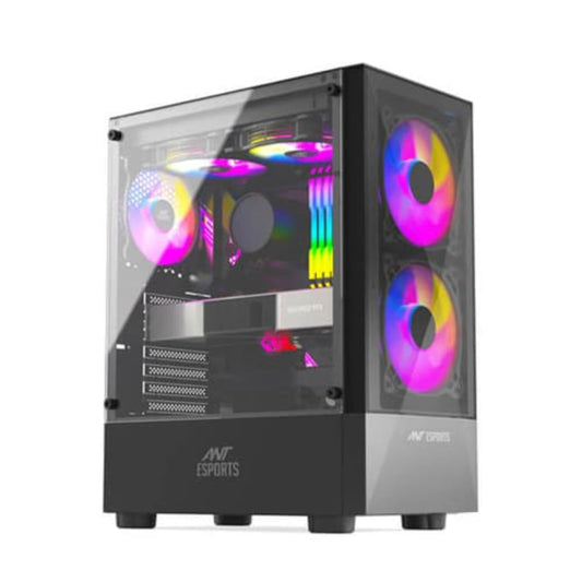 ANT ESPORTS Ice-100 ATX Mid Tower Cabinet ( Black )