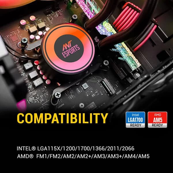 ANT ESPORTS ICE 360 ARGB 360mm CPU Liquid Cooler (Black)