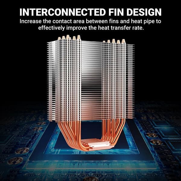 ANT ESPORTS ICE-C612 V2 ARGB 120mm Single Tower CPU Air Cooler (Black)