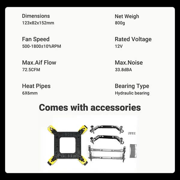 ANT ESPORTS ICE-C612 V2 ARGB 120mm Single Tower CPU Air Cooler (Black)