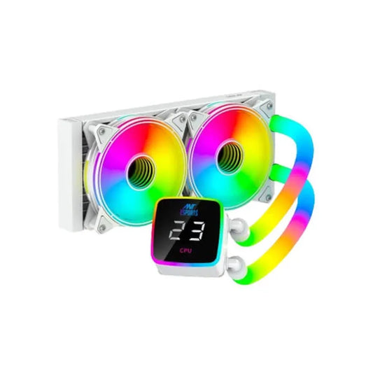 ANT ESPORTS ICE-Glow 240 ARGB 240mm CPU Liquid Cooler (White)