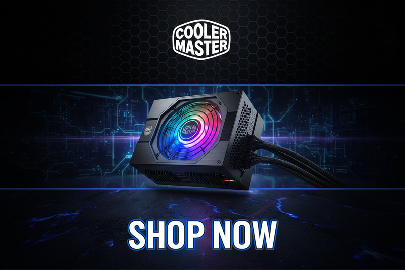 image with cooler master logo on top in mid coolermaster gaming smps and at botton show now 