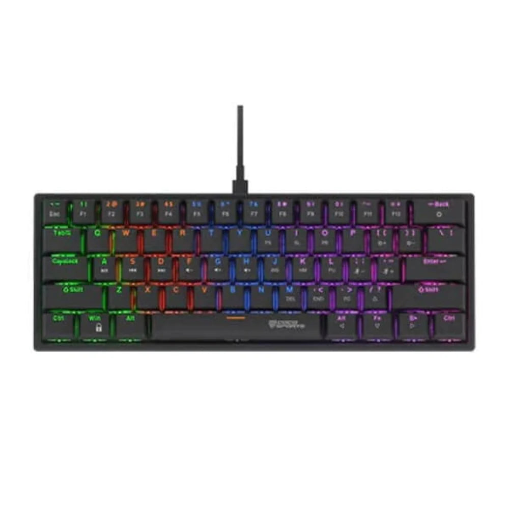 COCONUT K21 Virgo Mini 60% Mechanical Wired Gaming Keyboard ( Black ) ( Red Switch )