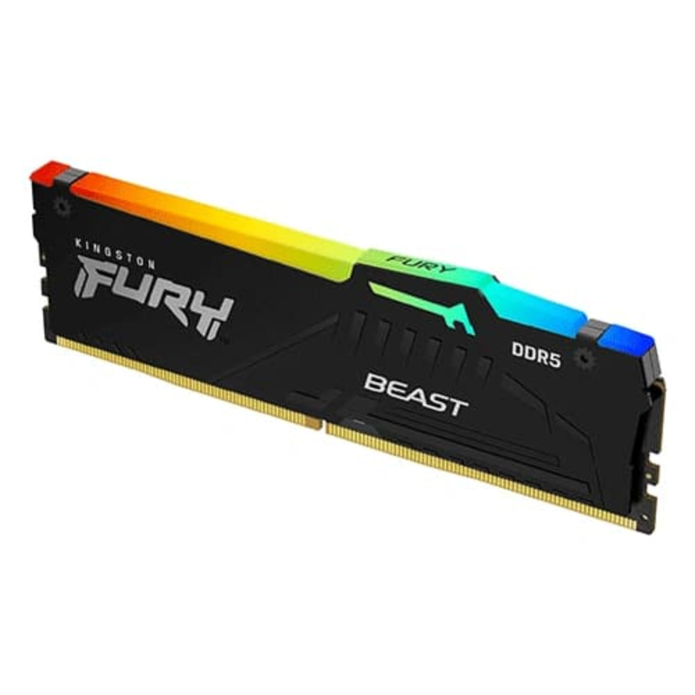 KINGSTON Fury Beast RGB 32GB ( 32GB x 1 ) 6000MHz DDR5 RAM ( Black ) ( CL36 )