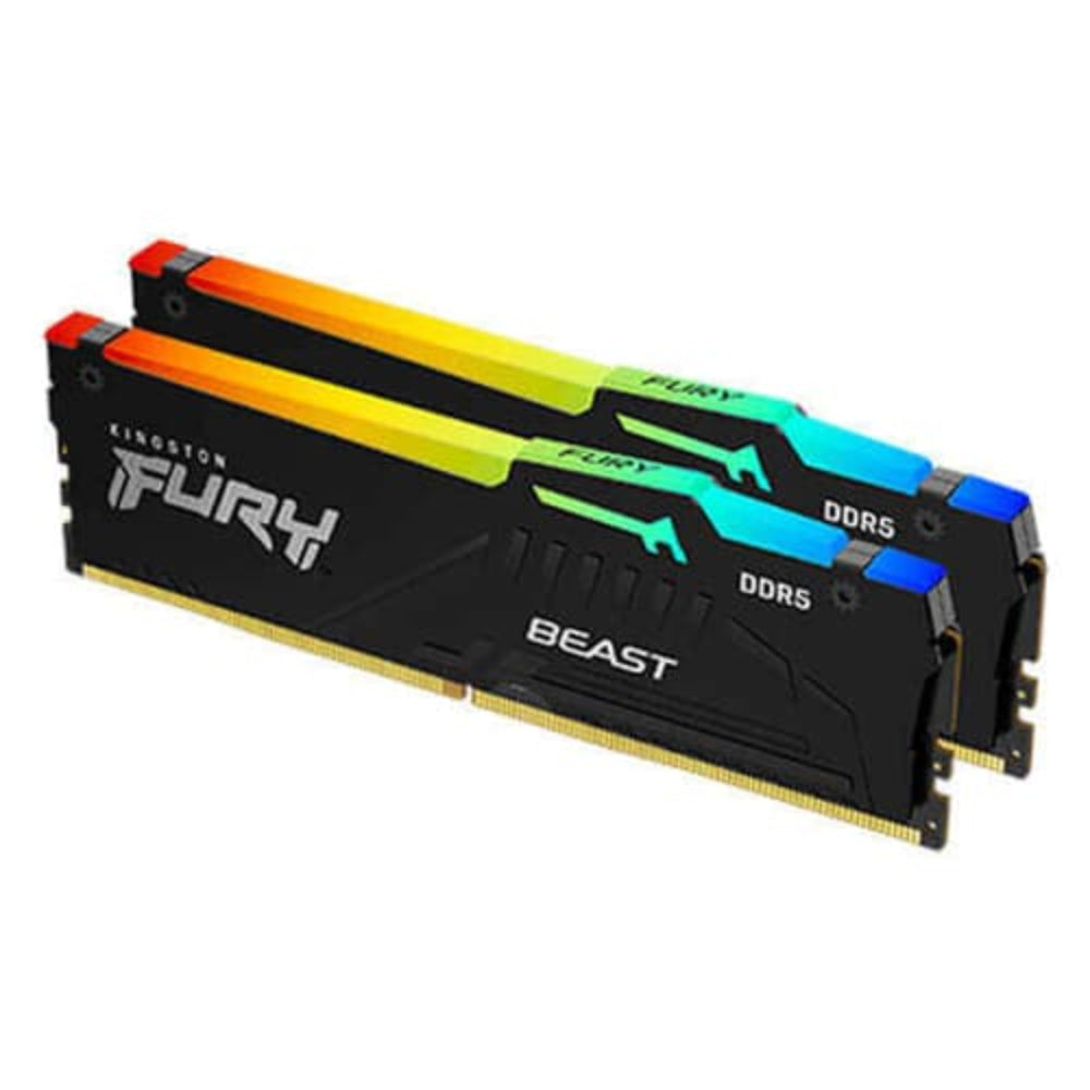 KINGSTON FURY Beast RGB 64GB ( 32GB x2 ) 6000MHz DDR5 RAM ( Black ) ( CL36 )
