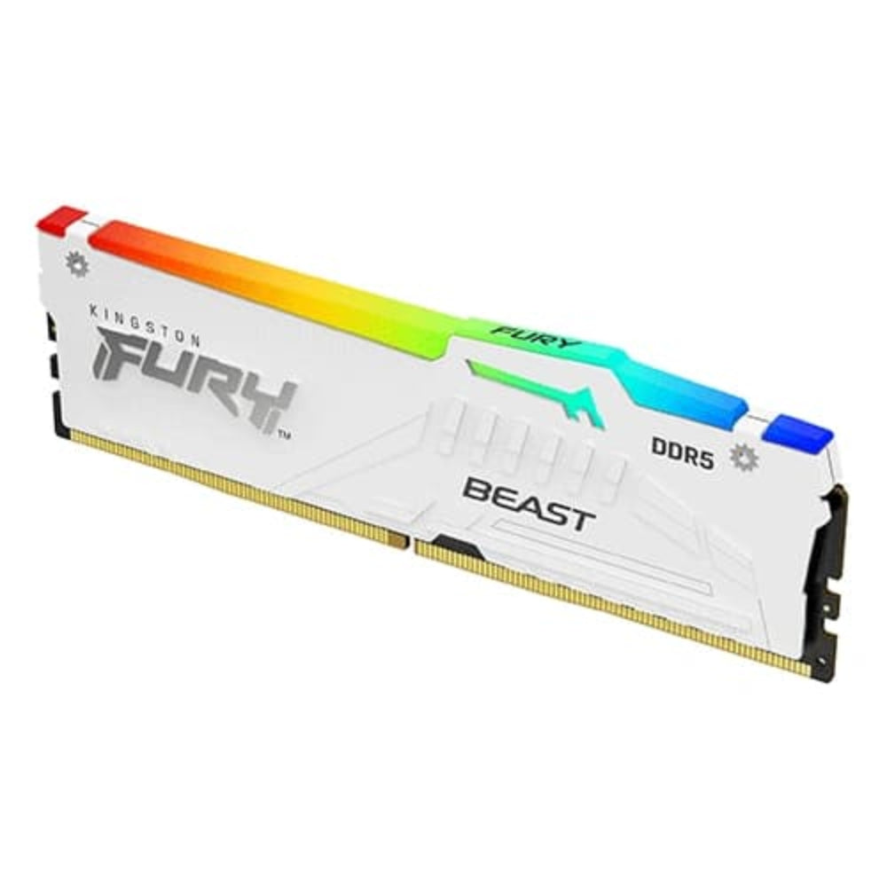 KINGSTON Fury Beast RGB 16GB ( 16GB x 1 ) 6000MHz DDR5 RAM ( White ) ( CL36 )