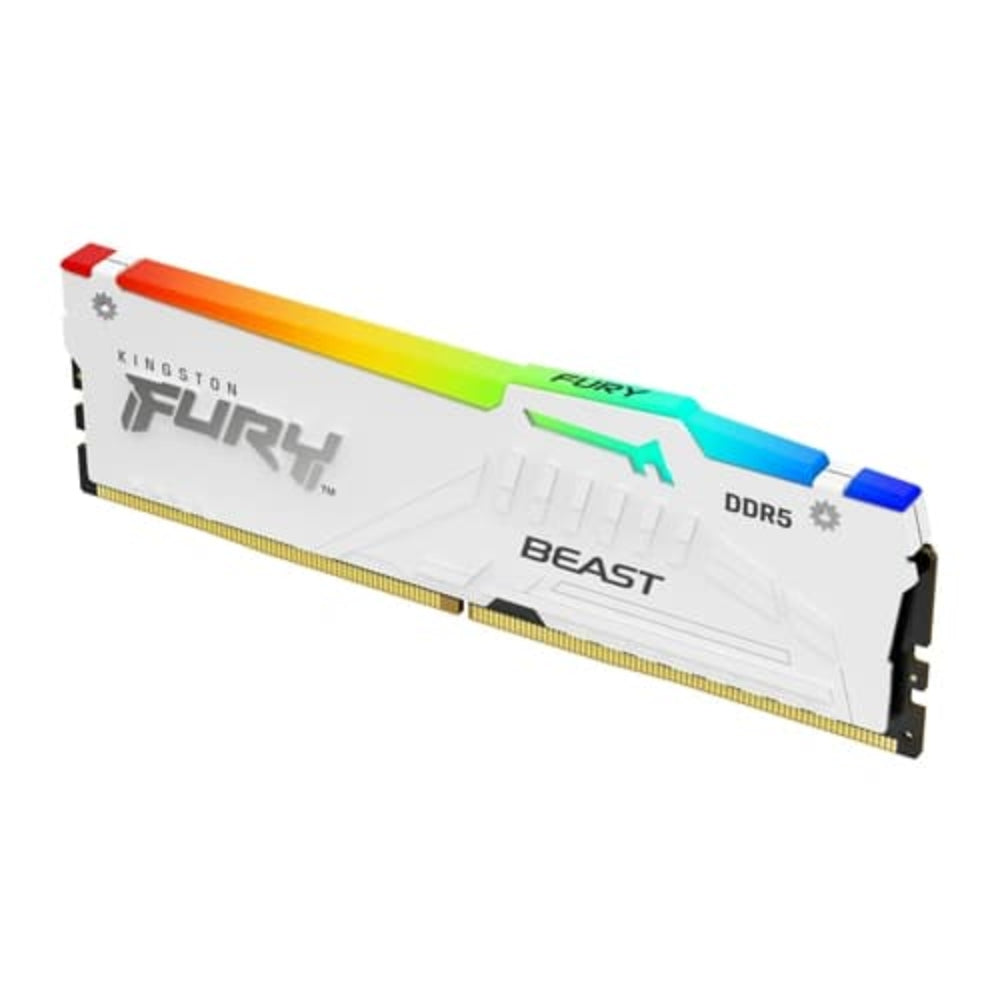 KINGSTON FURY Beast RGB 32GB ( 32GB x1 ) 6000MHz DDR5 RAM ( White ) ( CL36 )