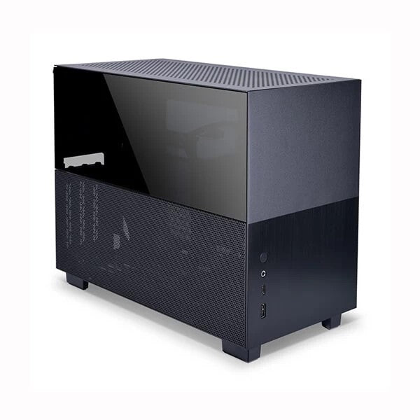 LIAN LI Q58X3 ITX Mini Tower Cabinet With PCIe 3.0 Riser Cable (Black)