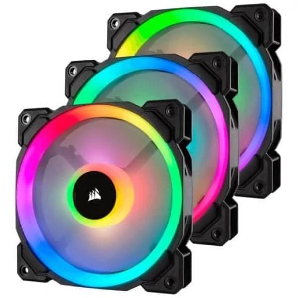 CORSAIR LL120 120mm RGB Cabinet Fan (Black) (Triple Pack)