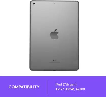 LOGITECH Slim Folio 65% for 7th & 8th Gen Wireless Tablet Keyboard (Black) (920-009469)