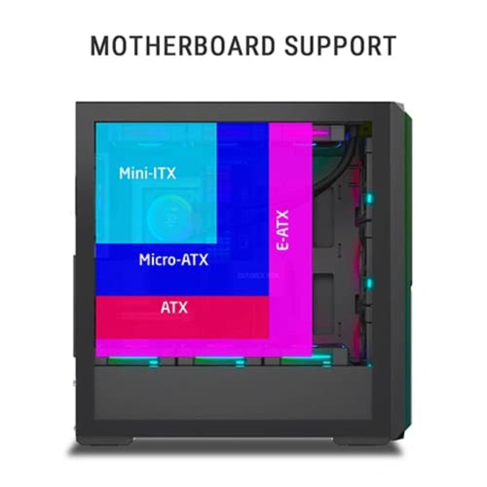 ANT ESPORTS Mesh X 360 ARGB EATX Mid Tower Cabinet ( Black )