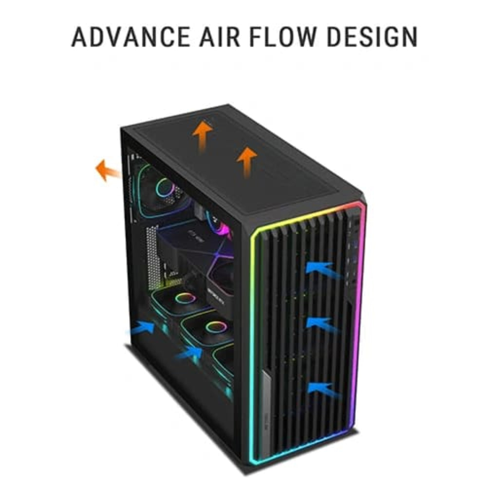 ANT ESPORTS Mesh X 360 ARGB EATX Mid Tower Cabinet ( Black )