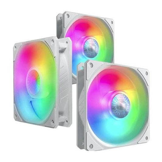 COOLER MASTER SickleFlow 120 ARGB Cabinet Fans (White) (Triple Pack)