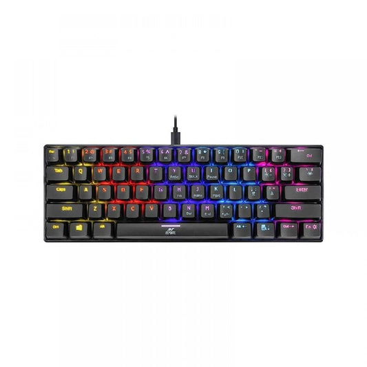 ANT ESPORTS MK1200 Mini 60% RGB Mechanical Wired Gaming Keyboard (Black) (Red Switch) (Linear Switch) (MK1200)