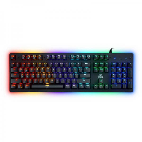 ANT ESPORTS MK3000 Full Size Mechanical Wired Gaming Keyboard (Black) (Blue Switch) (Clicky Switch) (MK3000)
