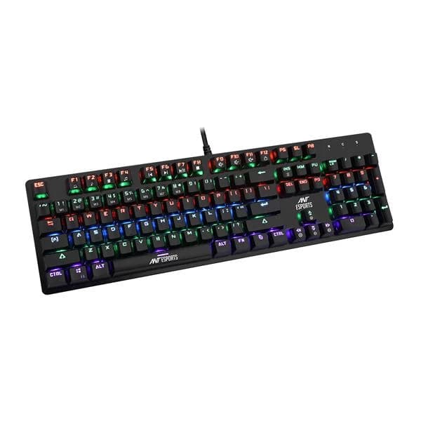 ANT ESPORTS MK3200 Full Size Mechanical Wired Gaming Keyboard (Black) (Blue Switch) (Clicky Switch) (MK3200)