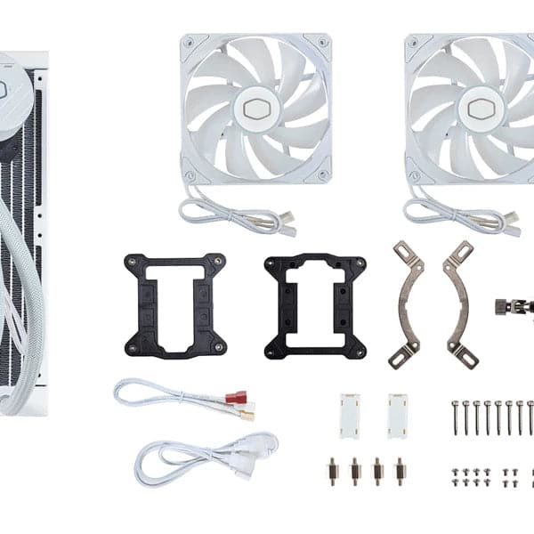 COOLER MASTER MasterLiquid ML240 Core ARGB CPU Liquid Cooler (White)