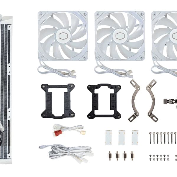 COOLER MASTER MasterLiquid 360L Core ARGB CPU Liquid Cooler (White)