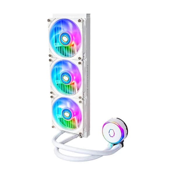 COOLER MASTER MasterLiquid PL360 Flux Edition ARGB 360mm CPU Liquid Cooler (White)