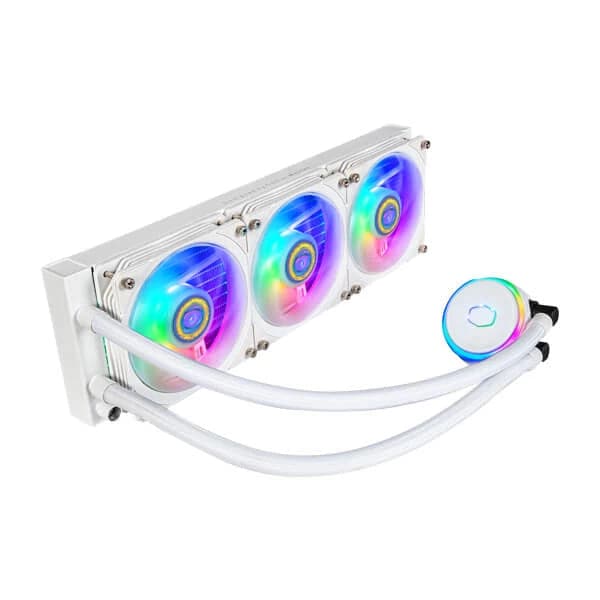 COOLER MASTER MasterLiquid PL360 Flux Edition ARGB 360mm CPU Liquid Cooler (White)