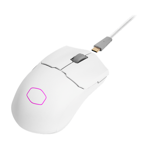 COOLER MASTER MM712 Wireless + Bluetooth Ambidextrous Gaming Mouse ( MM-712-WWOH1 ) ( 19000DPI / 6 Macro Buttons ) ( White )