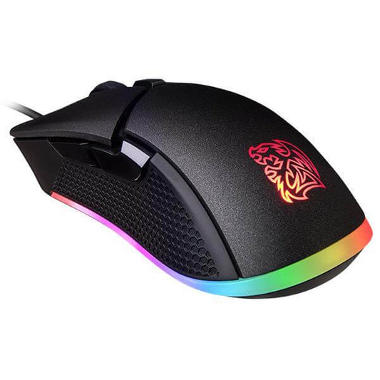 THERMALTAKE IRIS Optical RGB Wired Ergonomic Gaming Mouse (MO-NMS-WDOOBK-01) (50000DPI/6 Macro Button) (Black)