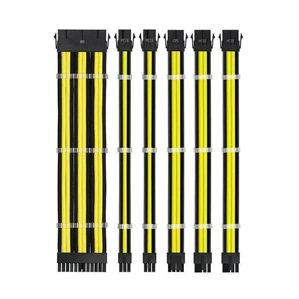 ANT ESPORTS MOD Cable Black & Yellow Cable set 3combs 30cm 16AWG