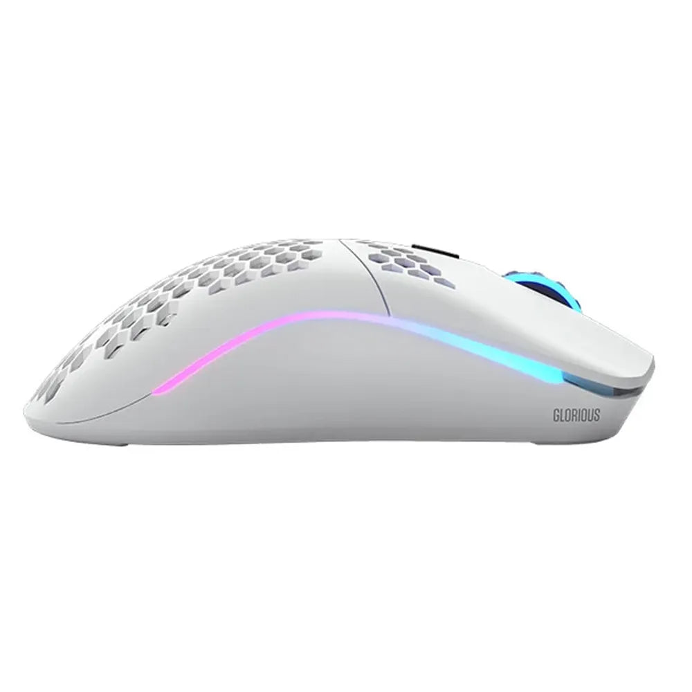 GLORIOUS Model O Wireless Ambidextrous Gaming Mouse ( 19000DPI / 6 Macro Buttons ) ( Matte White )