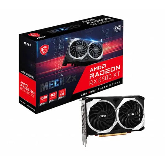 MSI Radeon RX 6500 XT Mech 2X OC 4GB AMD Graphic Card