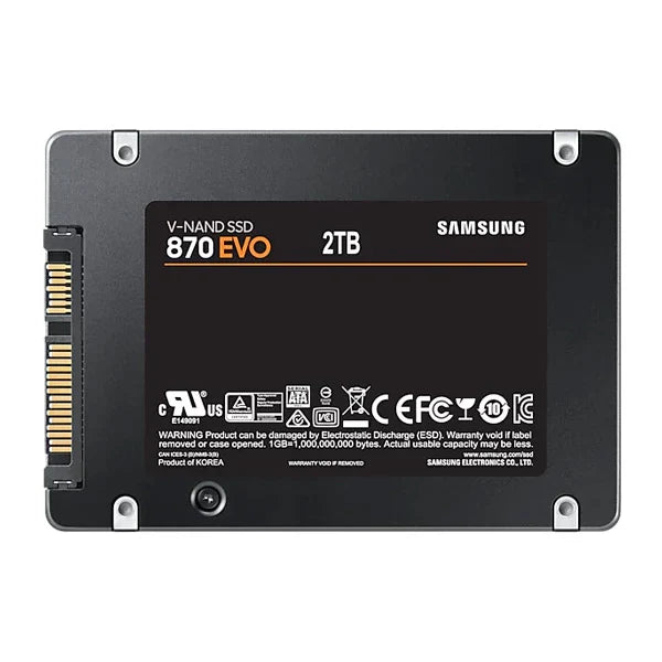 SAMSUNG 870 Evo 2TB 2.5 SATA SATA 3 Solid State Drive (SSD)