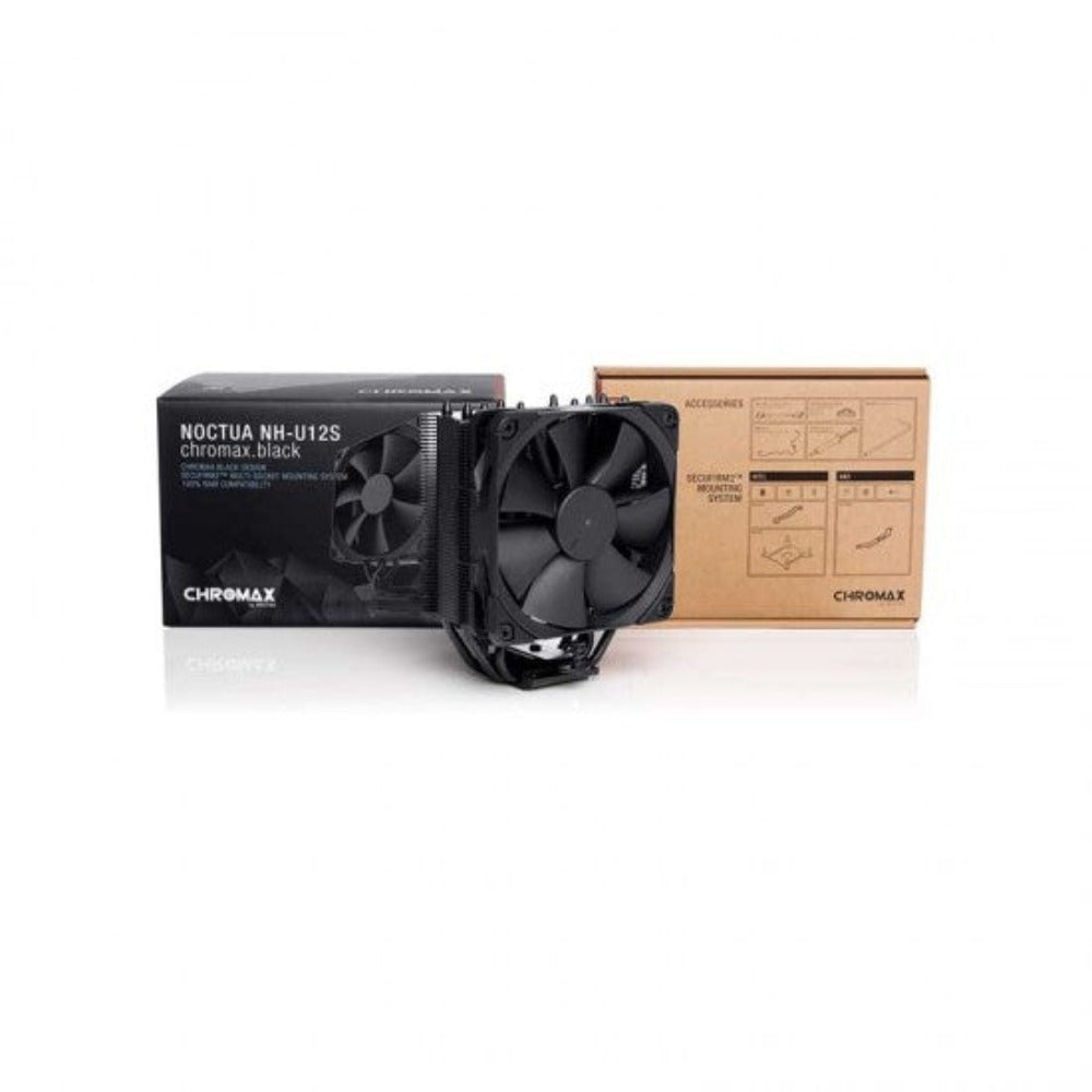 NOCTUA NH-U12S Single Tower CPU Air Cooler (Black)