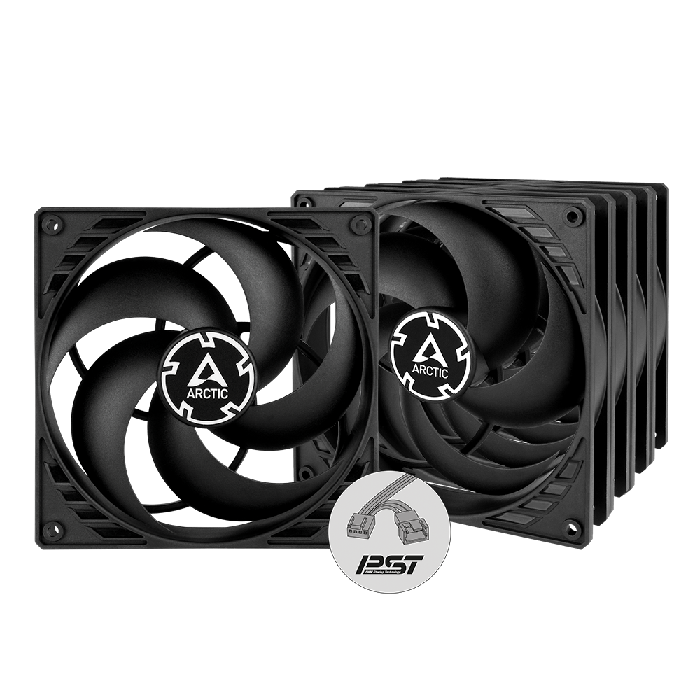 ARCTIC P14 PWM PST 140mm Cabinet Fan ( Black ) ( Five Pack )