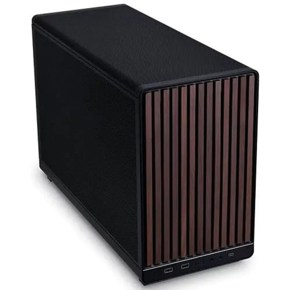 LIAN LI A3-MATX Mini Tower Cabinet (Wood Edition) (Black)