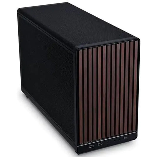 LIAN LI A3-MATX Mini Tower Cabinet (Wood Edition) (Black)