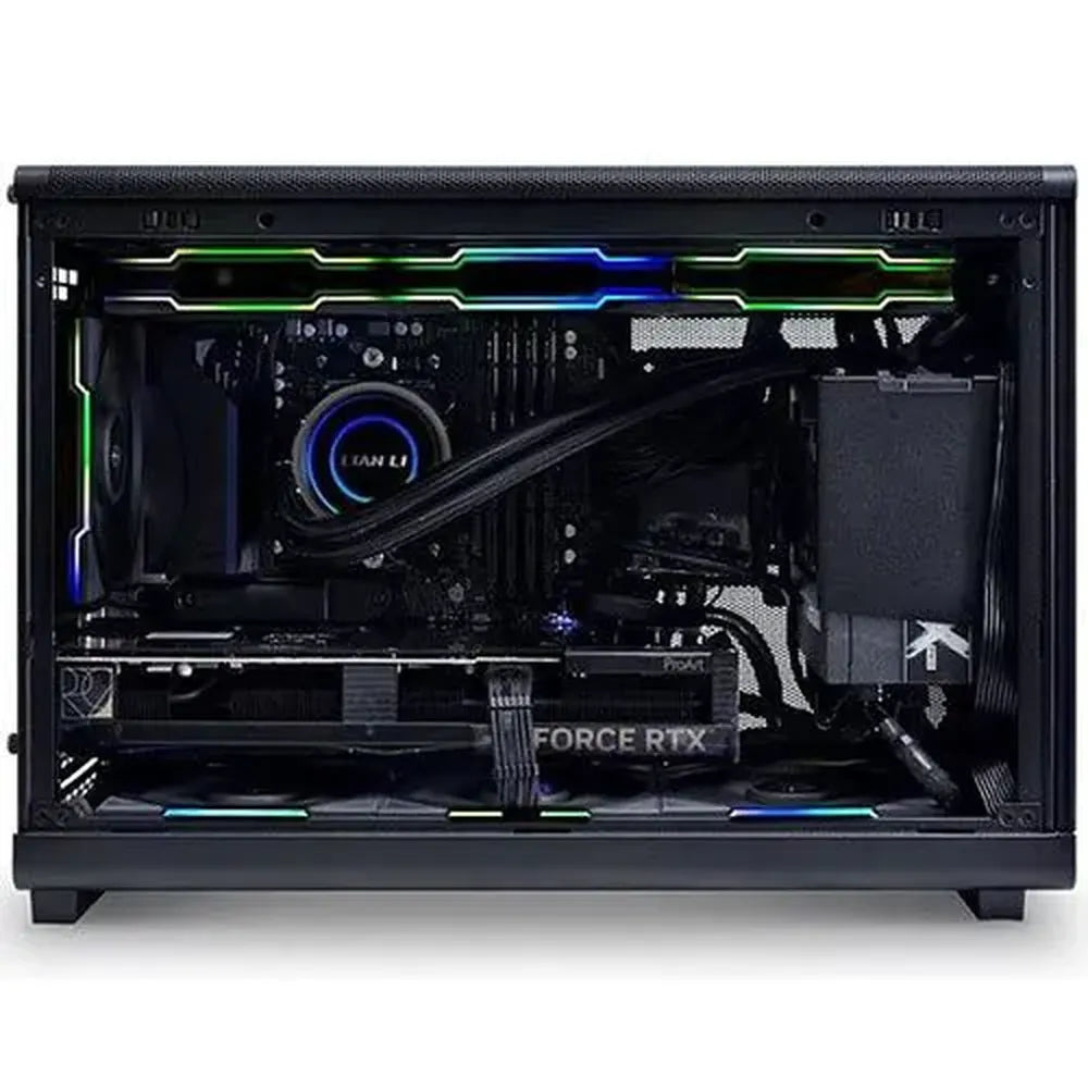 LIAN LI A3-MATX Mini Tower Cabinet (Wood Edition) (Black)